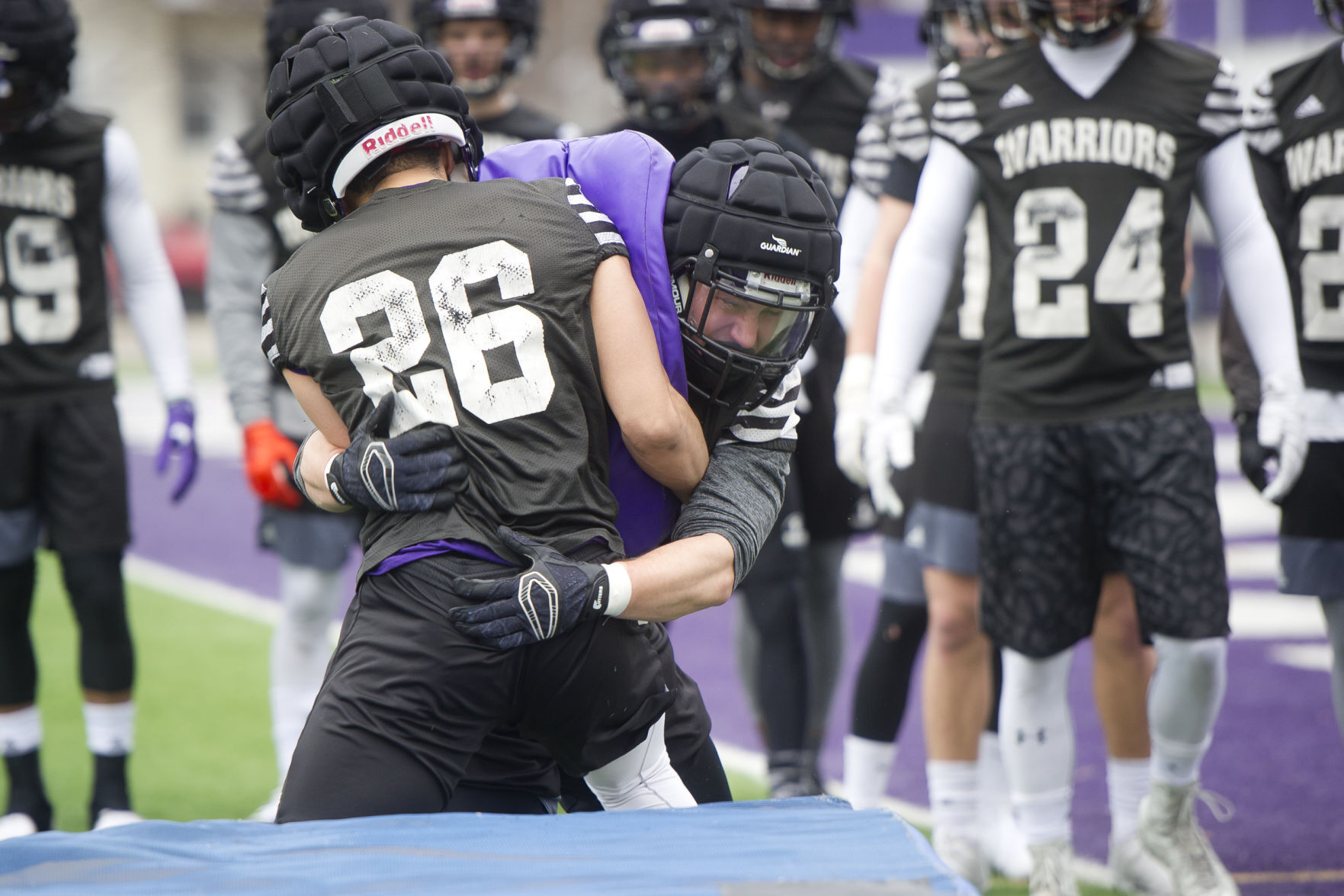 Winona State Football spring practice 03